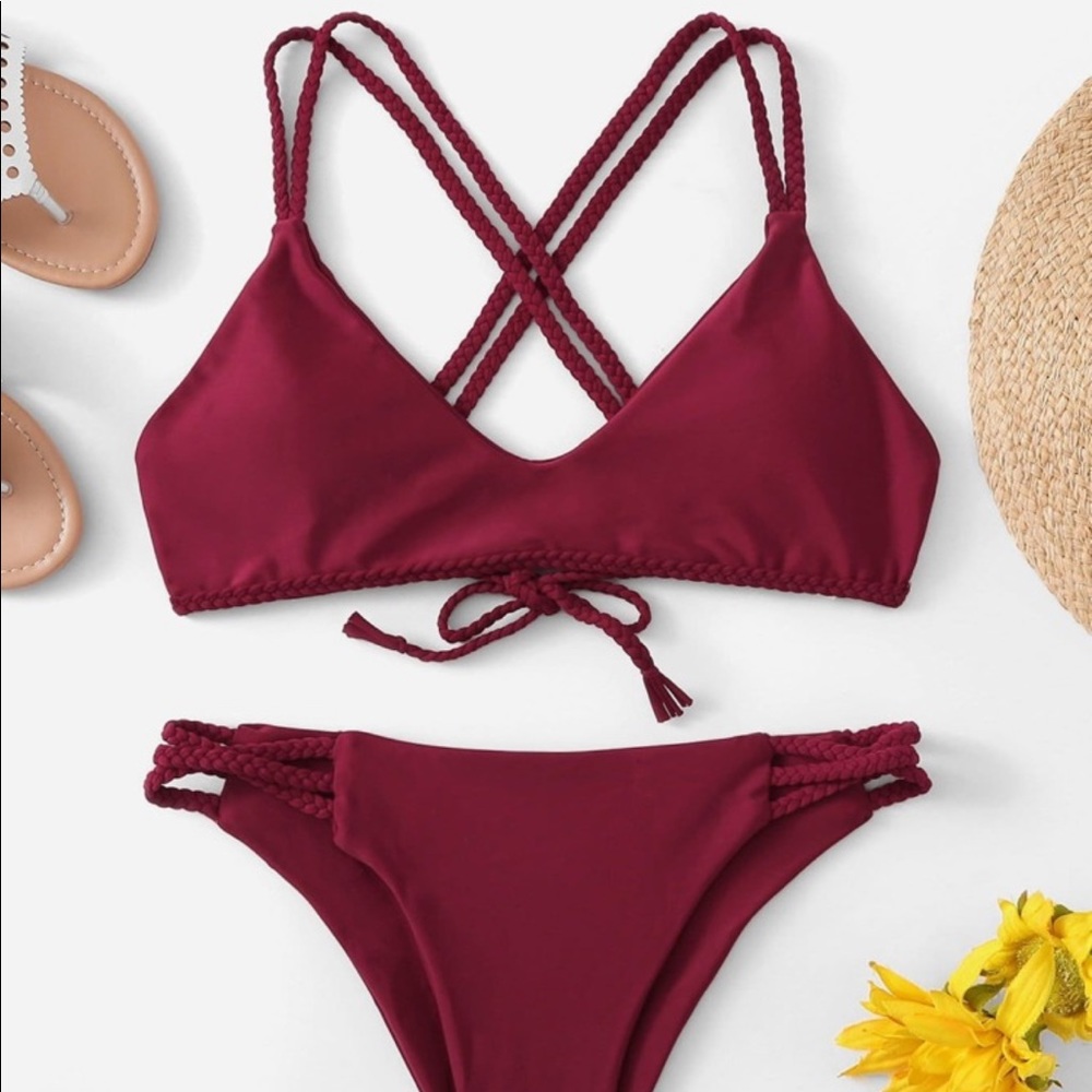 NWT Burgundy Bikini